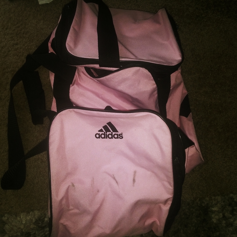 Adidas Women Athletic Gym Pink Duffle Bag